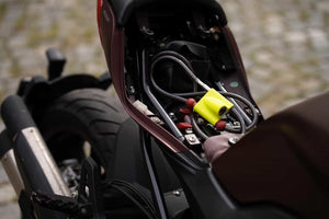 Bullock Dual Cavo Antifurto per Veicoli a Due Ruote, Chiusura Regolabile, Doppio Blocco, Adatto a Moto, Scooter e Bici