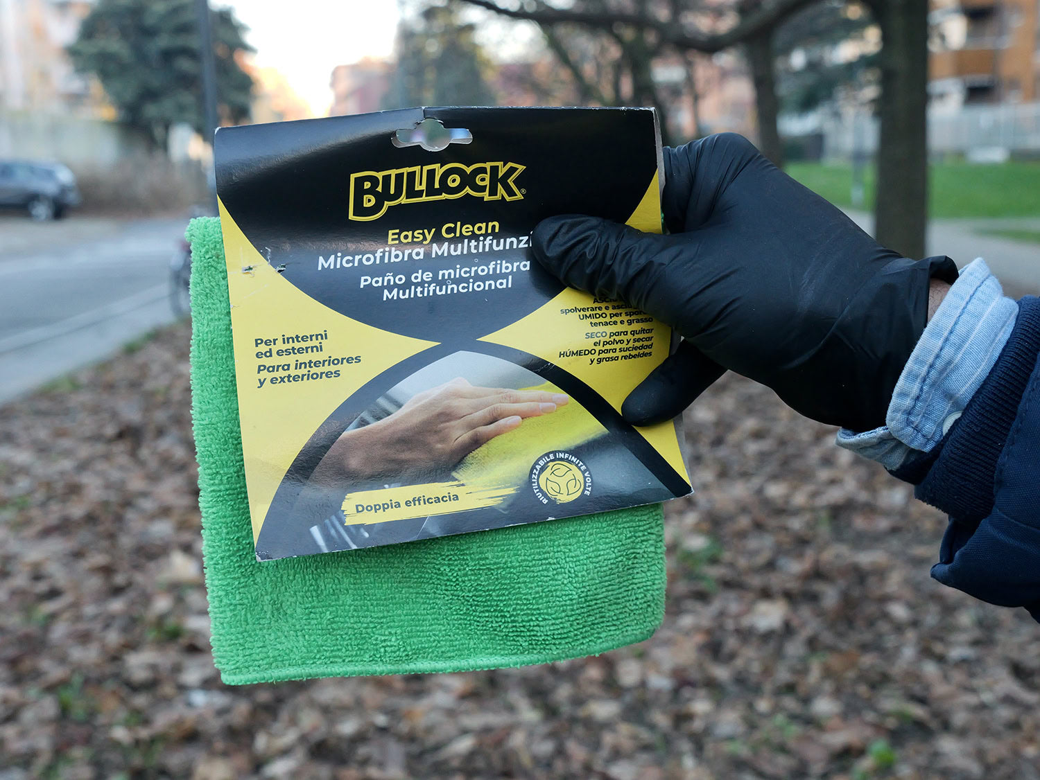 Bullock Car Care Easy Clean Panno in Microfibra Multifunzione, Doppia Efficacia Umido Asciutto, Per Interni ed Esterni, Riutilizzabile Infinite Volte