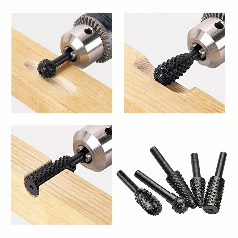 10 FRESE IN METALLO DURO GAMBO 6 mm PUNTE PER MINI TRAPANO 1/4" PROFESSIONALI