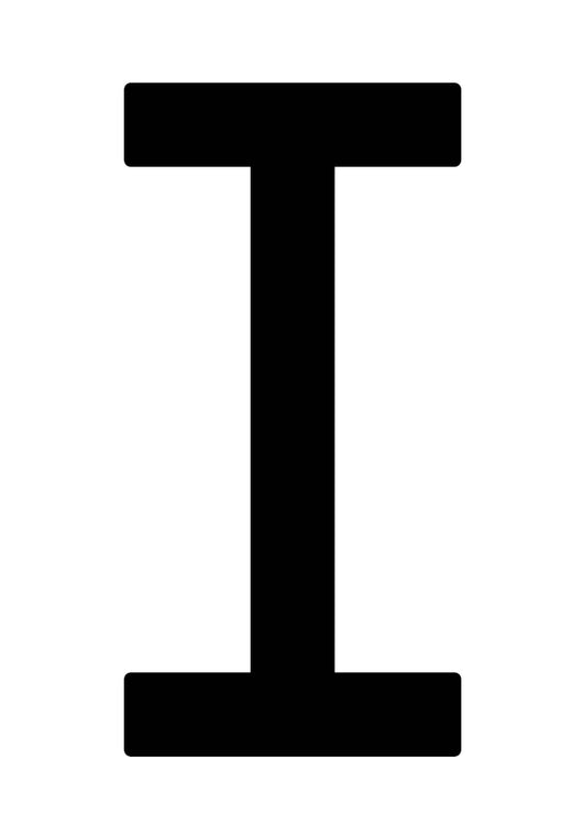 Busta 10 Lettere Adesive ''i'' Per Targa Ripetitrice