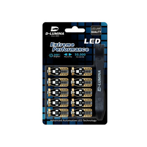 10 Lampada Led T10 W5W Canbus 12V 3 SMD 3030 Blue + Leva Rimozione Antigraffio