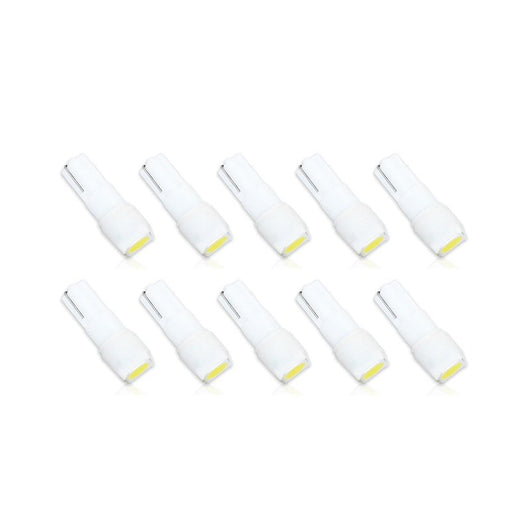 10 Lampadine LED T5 12V W1.2W Bianche 6000K SMD 5050 per Cruscotto Auto Moto