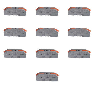 10 Morsetti Elettrici Rapidi 1P con Leva Connettori Compatti per Fili Elettrici