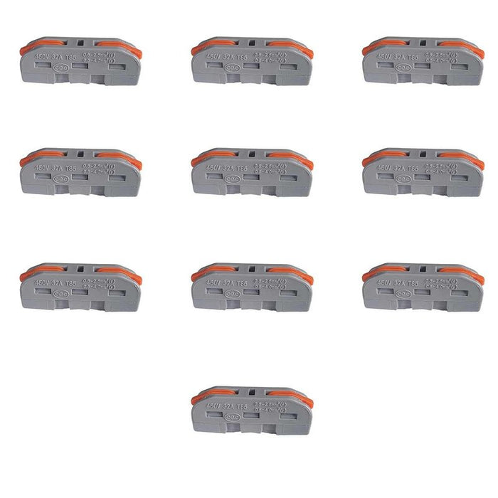 10 Morsetti Elettrici Rapidi 1P con Leva Connettori Compatti per Fili Elettrici