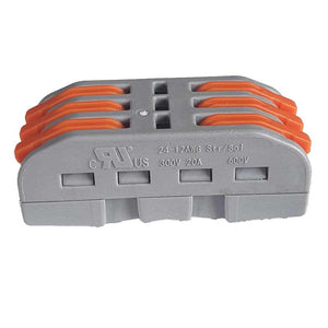 10 Morsetti Elettrici Rapidi 3P con Leva Connettori Compatti per Fili Elettrici