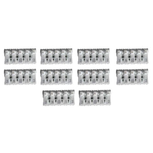 10 Morsetti a Molla Rapidi 5P Doppio Click Bianco per Cavi e Morsettiera a Vite