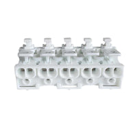 10 Morsetti a Molla Rapidi 5P Doppio Click Bianco per Cavi e Morsettiera a Vite