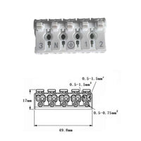 10 Morsetti a Molla Rapidi 5P Doppio Click Bianco per Cavi e Morsettiera a Vite