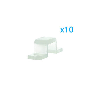 10 PZ Clip Fissaggio Rigido 10x7 mm per Bobina Striscia Led Impermeabile