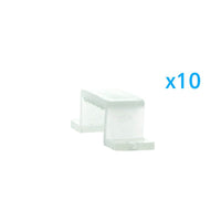 10 PZ Clip Fissaggio Rigido 16x10 mm per Bobina Striscia Led Impermeabile