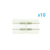 10 PZ Connettore Da 2 Pin Passo 6mm Per Unire e Allungare Bobina Led 220V Mono Colore