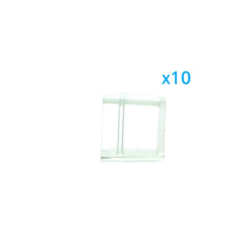 10 PZ Gommini PVC Morbida 10X6 mm per Chiusure Striscia Bobina Led Impermeabile
