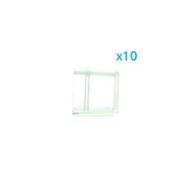 10 PZ Gommini PVC Morbida 10X6 mm per Chiusure Striscia Bobina Led Impermeabile