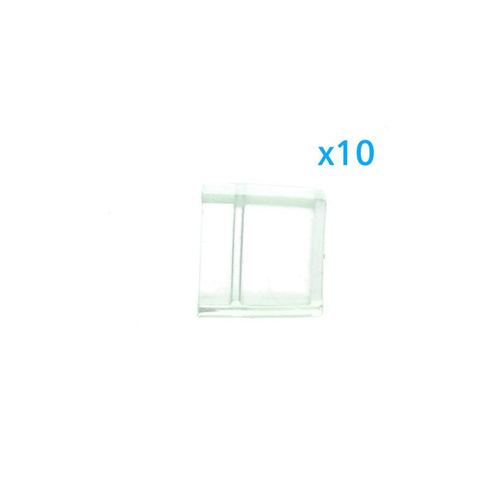 10 PZ Gommini PVC Morbida 10X6 mm per Chiusure Striscia Bobina Led Impermeabile