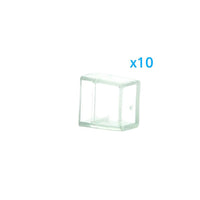 10 PZ Gommini PVC Morbida 10X6 mm per Chiusure Striscia Bobina Led Impermeabile