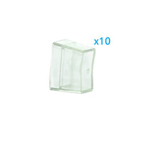 10 PZ Gommini PVC Morbida 14X7 mm per Chiusure Striscia Bobina Led Impermeabile
