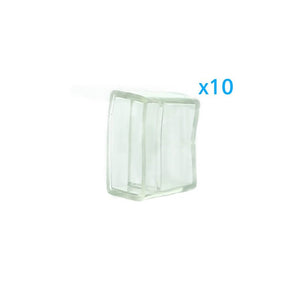 10 PZ Gommini PVC Morbida 14X7 mm per Chiusure Striscia Bobina Led Impermeabile