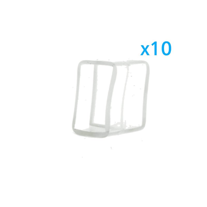 10 PZ Gommini PVC Morbida 15X9 mm per Chiusure Striscia Bobina Led Impermeabile