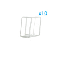 10 PZ Gommini PVC Morbida 15X9 mm per Chiusure Striscia Bobina Led Impermeabile