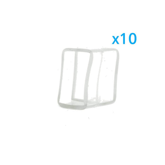10 PZ Gommini PVC Morbida 15X9 mm per Chiusure Striscia Bobina Led Impermeabile