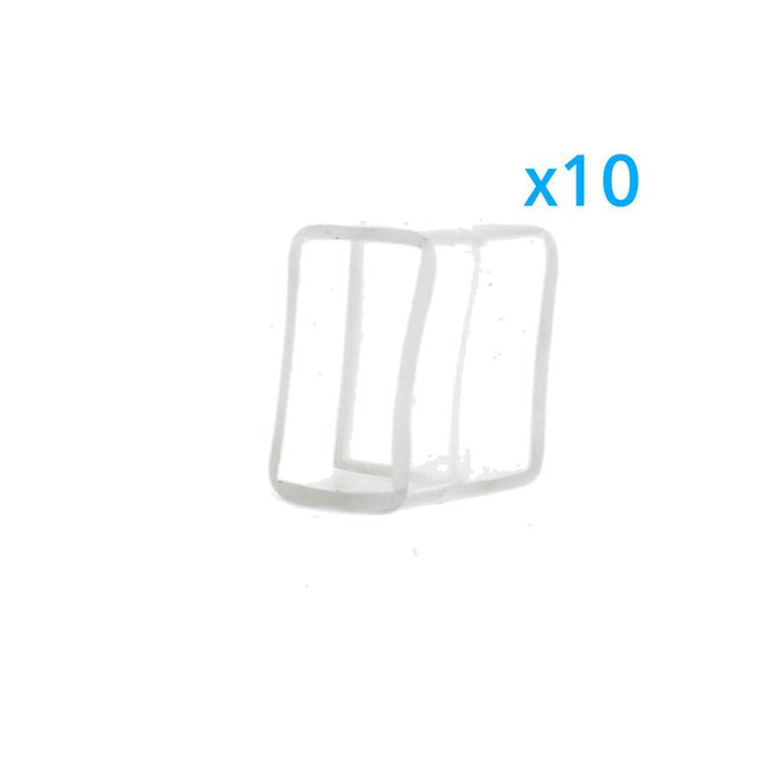 10 PZ Gommini PVC Morbida 15X9 mm per Chiusure Striscia Bobina Led Impermeabile