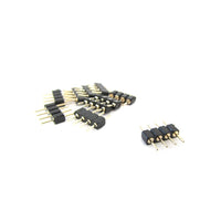 10 PZ Spina Maschio 4 Pin Nera per Connessione Striscia Led RGB Controller