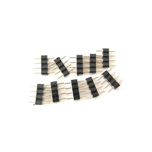 10 PZ Spina Maschio 4 Pin Nera per Connessione Striscia Led RGB Controller