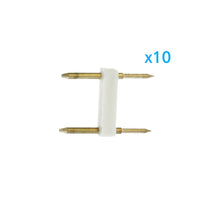x10 Spina 2 Pin Passo 13,5mm per Connessione Striscia Led Mono 220V con Alimentatore