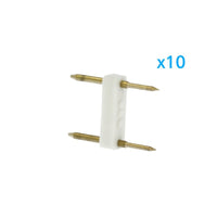 x10 Spina 2 Pin Passo 13,5mm per Connessione Striscia Led Mono 220V con Alimentatore