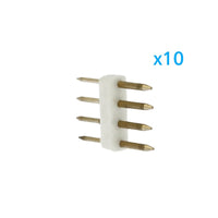 x10 Spine 4 Pin RGB 13 5mm per Bobine LED 220V Collegamento con Alimentatore