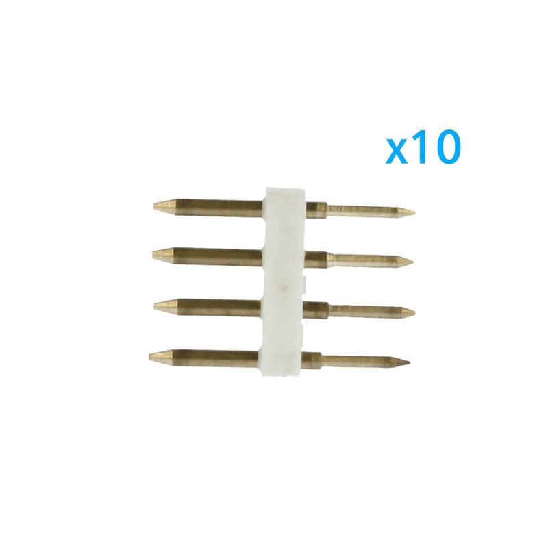 x10 Spine 4 Pin RGB 13 5mm per Bobine LED 220V Collegamento con Alimentatore