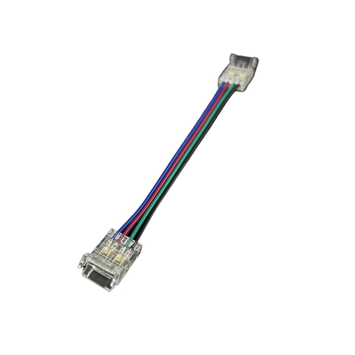 10 Pezzi Connettore Trasparente Invisibile 10mm RGB 4 PIN per Collegare Strisce LED