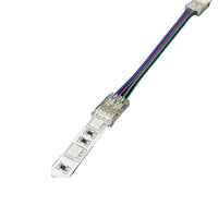 10 Pezzi Connettore Trasparente Invisibile 10mm RGB 4 PIN per Collegare Strisce LED