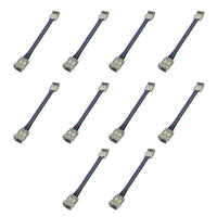 10 Pezzi Connettore Trasparente Invisibile 10mm RGB 4 PIN per Collegare Strisce LED