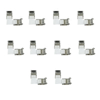 10 Pezzi Connettore Trasparente 10mm RGB Angolare 90° 2 PIN per Unire 2 Strisce LED