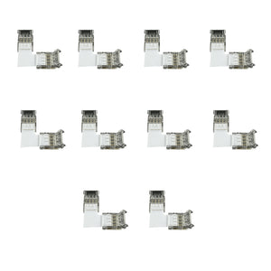 10 Pezzi Connettore Trasparente 10mm RGB Angolare 90° 2 PIN per Unire 2 Strisce LED