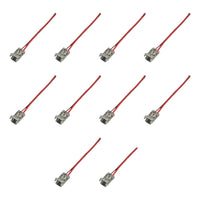 10 Pezzi Connettore Trasparente Invisibile 8mm 2 PIN per Chiudere 2 Strisce LED COB