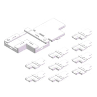 10 Pezzi Connettore Rapido L per Striscia LED 10mm con Coperchio Curva No Saldatura