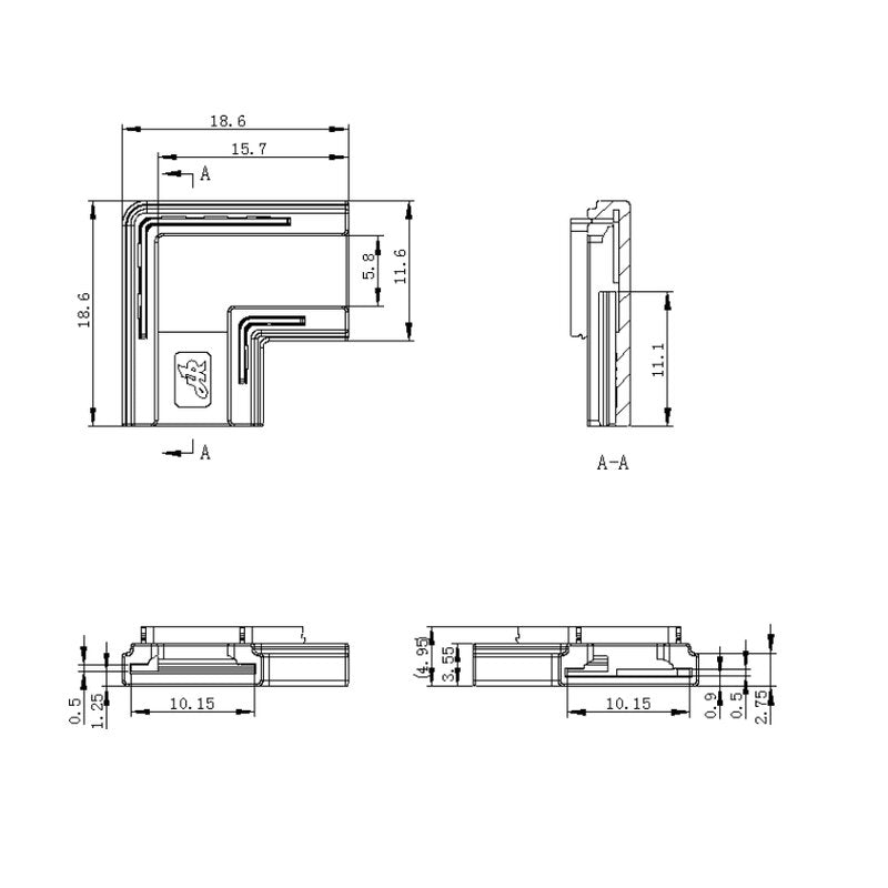 10 Pezzi Connettore Rapido L 4 in 1 per Striscia LED 10mm Curva Senza Saldatura