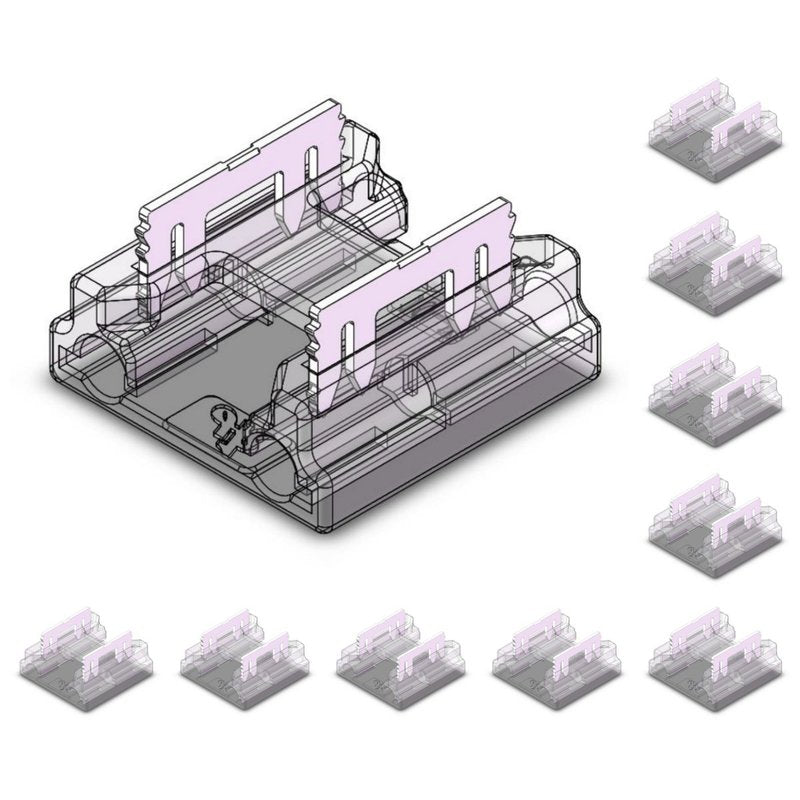 10 Pezzi Connettore Rapido 4 in 1 per Striscia LED 10mm Monocolore Senza Saldatura