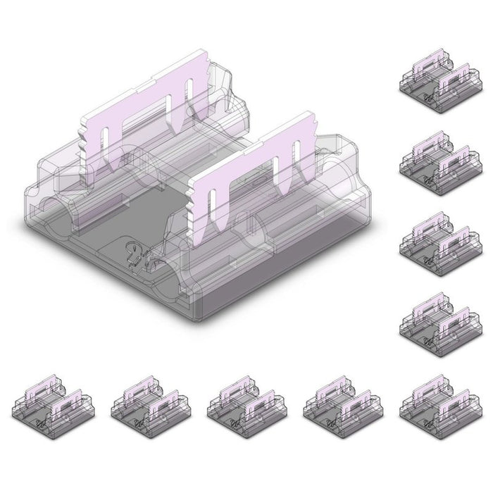 10 Pezzi Connettore Veloce 8mm Mono Colore Fast Connect 4 In 1 per Unire Strip LED