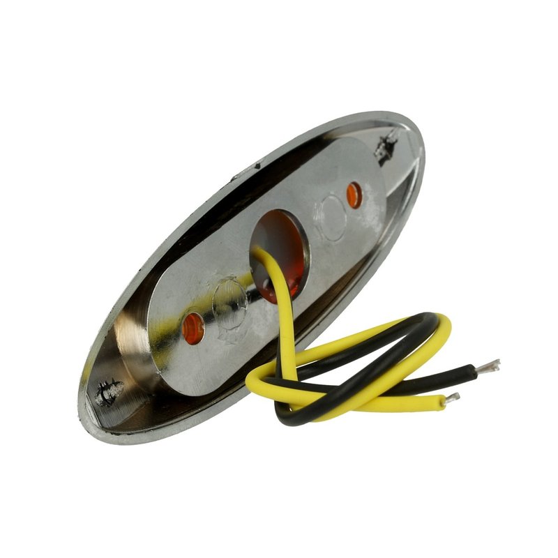 10 Pezzi Fanali Laterali LED 12V 24V Arancione per Luci Cortesia Camper Barca