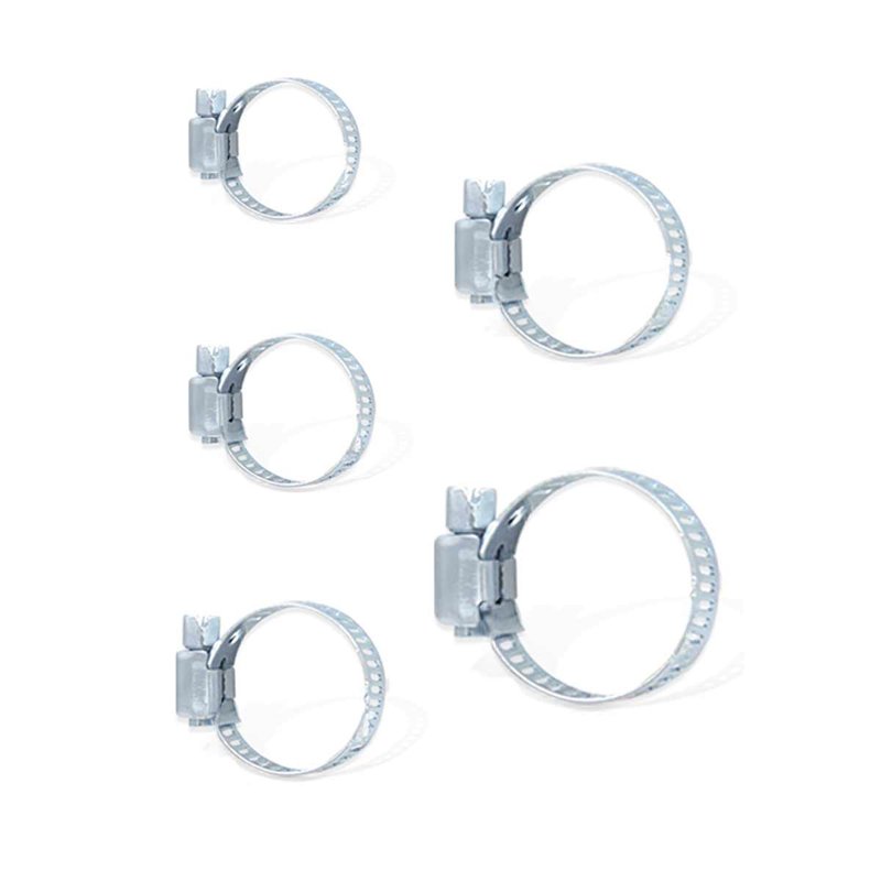 10 Pezzi Fascette Stringitubo Regolabili 18-32mm Acciaio Inossidabile 5 Misure