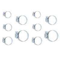 10 Pezzi Fascette Stringitubo Regolabili 18-32mm Acciaio Inossidabile 5 Misure