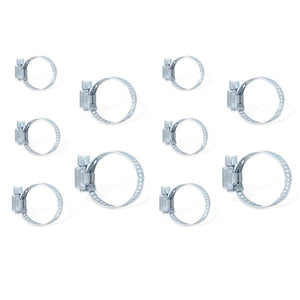 10 Pezzi Fascette Stringitubo Regolabili 18-32mm Acciaio Inossidabile 5 Misure