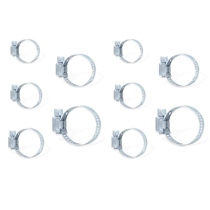 10 Pezzi Fascette Stringitubo Regolabili 18-32mm Acciaio Inossidabile 5 Misure