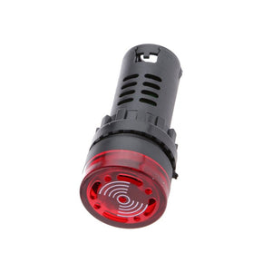 10 Pezzi Indicatore Led Rosso AC 220V Buzzer Allarme Acustico Da Incasso Foro 22mm