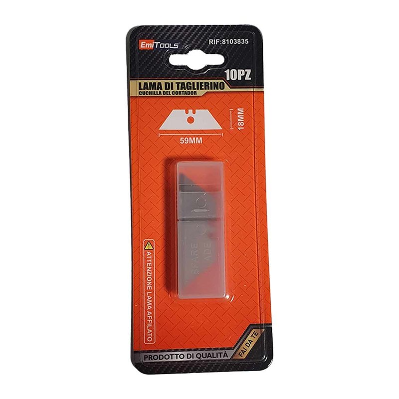 10 Pezzi Lame Di Ricambio Trapezoidale SK5 Forma T 18mm Per Taglierino Pieghevole