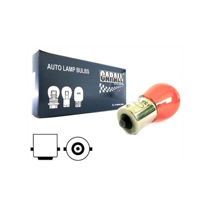 10 Lampade Alogene S25 PY21W 24V 21W BA15S Arancione Amber Piedi Diritti