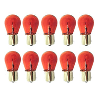 10 Lampade Alogene S25 PY21W 12V 21W BA15S Arancione Piedi Dritti Indicatori